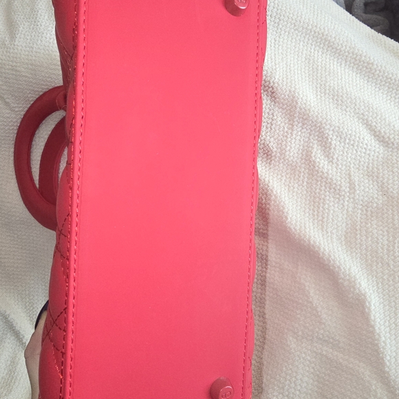 Cd Red Quilted Handbag - Picture 4 of 11